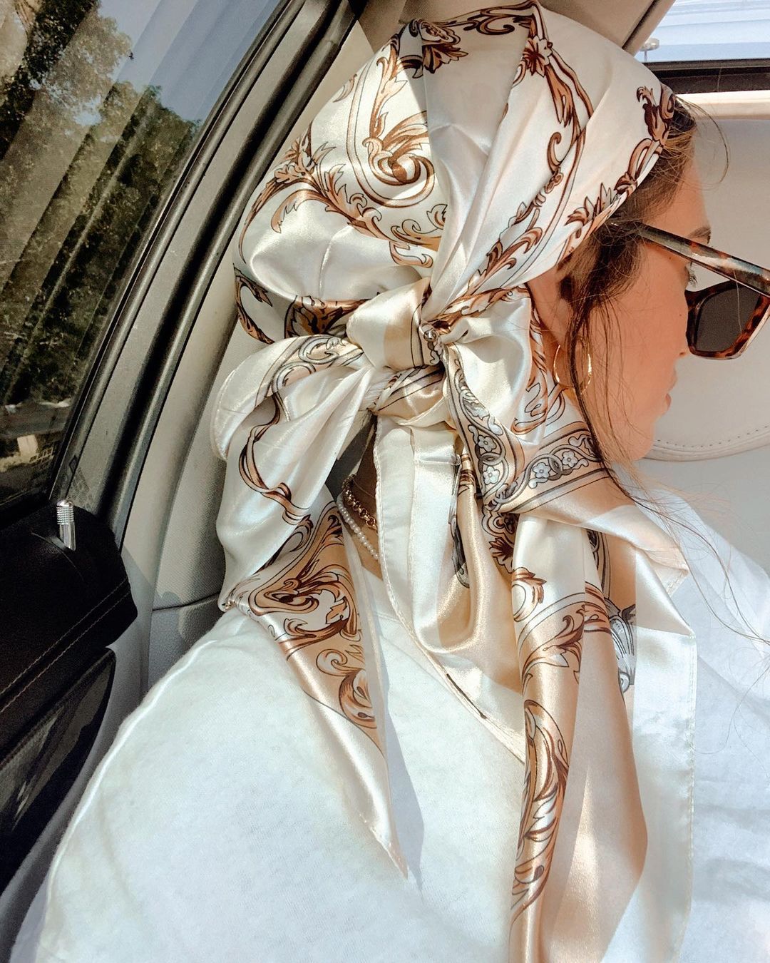 Satin Square Scarf Women Musli - Scarf Silk Square บทวิจารณ์และราคา