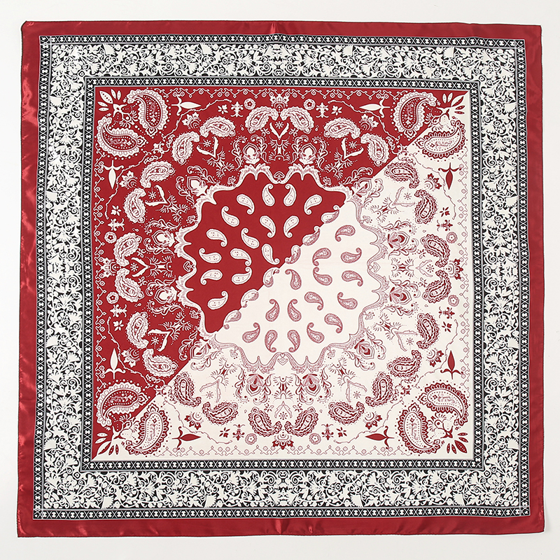Satin Square Scarf Women Musli - Scarf Silk Square บทวิจารณ์และราคา