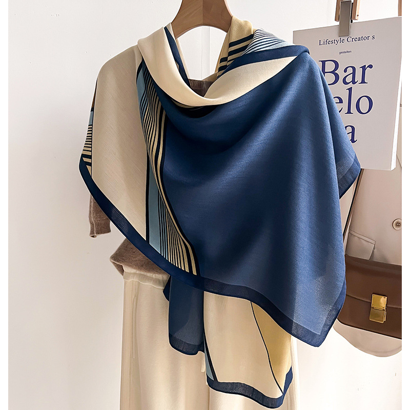 Luxury Brand Scarf  Wool Cotto - Pashmina Wrap Large บทวิจารณ์และราคา