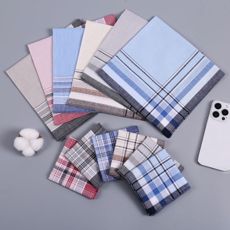 12Pcs Men's Pure Cotton Handke - Handkerchief Cotton Men บทวิจารณ์และราคา