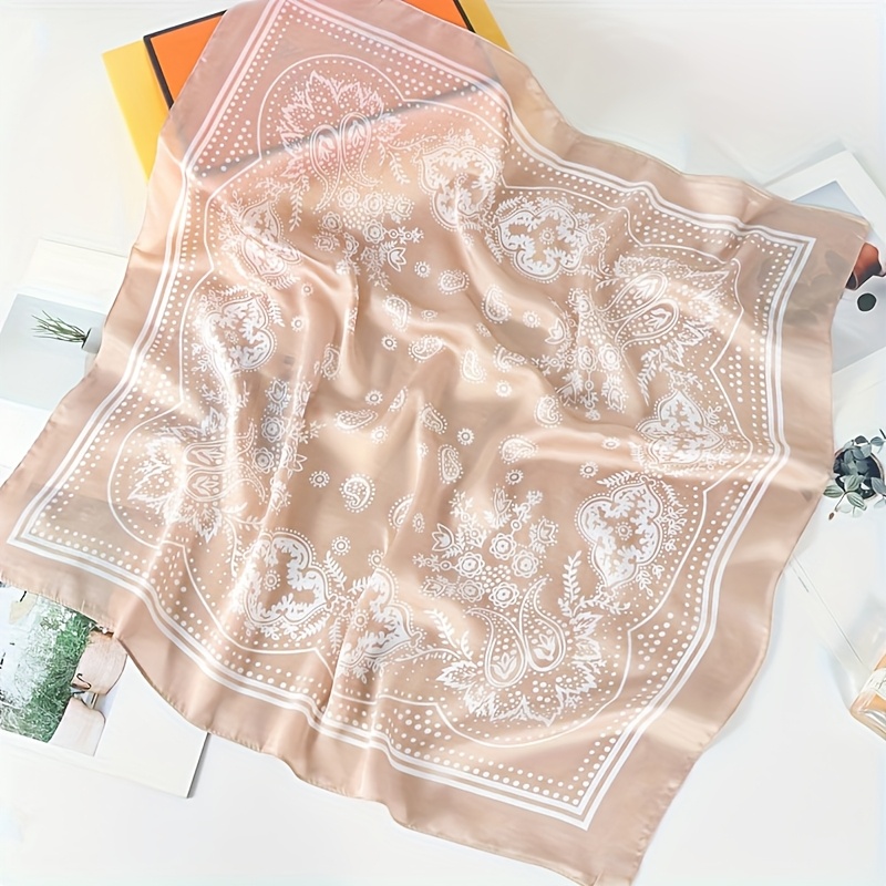 Design Shawl 100% Real Silk Sq - Ascot Neck Scarf บทวิจารณ์และราคา