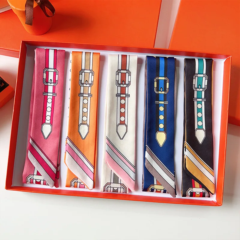 Women Scarf Skinny Silk Scarf  - Face Scarf Mask บทวิจารณ์และราคา