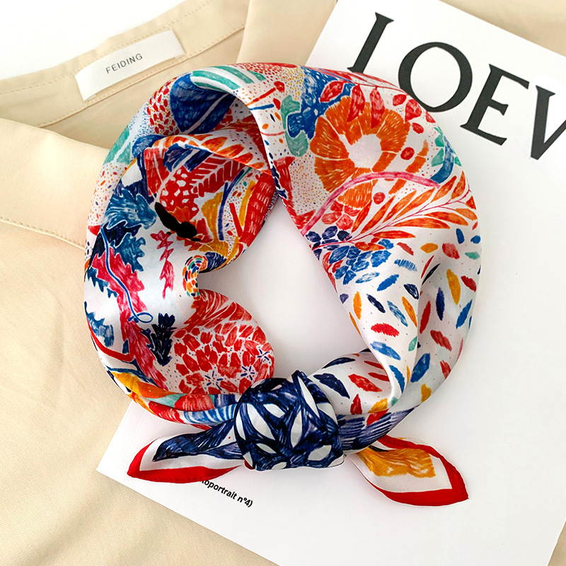 53cm Square Silk Scarf Women N - Scarf Silk Square บทวิจารณ์และราคา