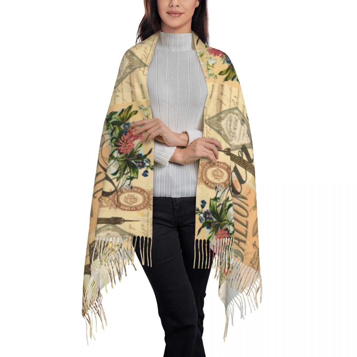 Shawl Wrap Women Winter Large  - Pashmina Wrap Large บทวิจารณ์และราคา