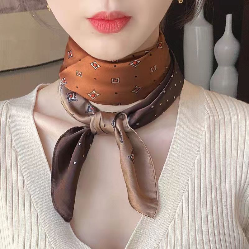 New Fashion Zebra Printed Squa - Ascot Neck Scarf บทวิจารณ์และราคา