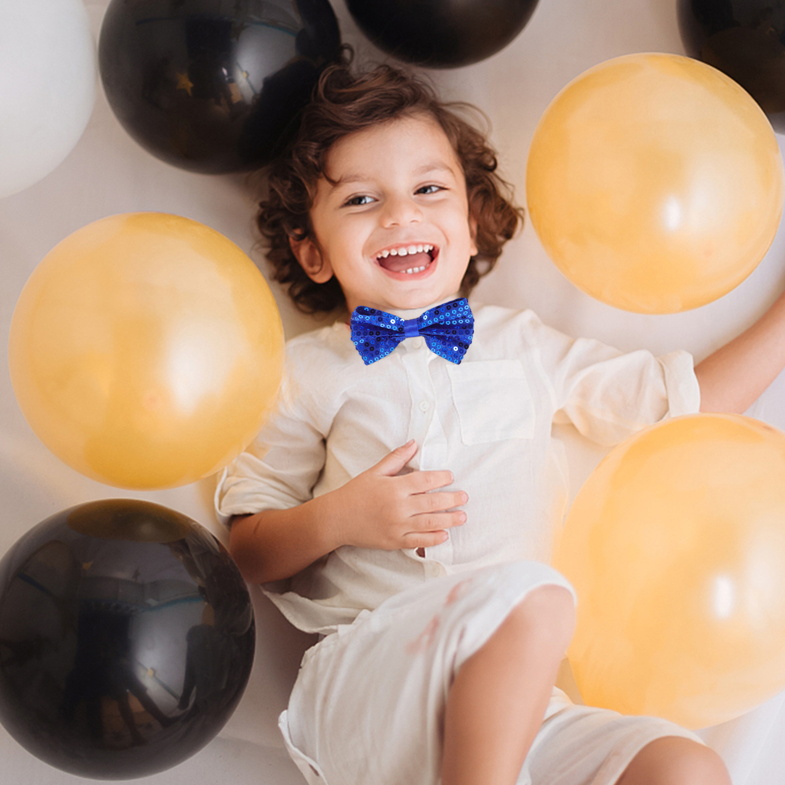 5Pcs Children's Sequin Bow Tie - Bow Tie Pre Tied บทวิจารณ์และราคา