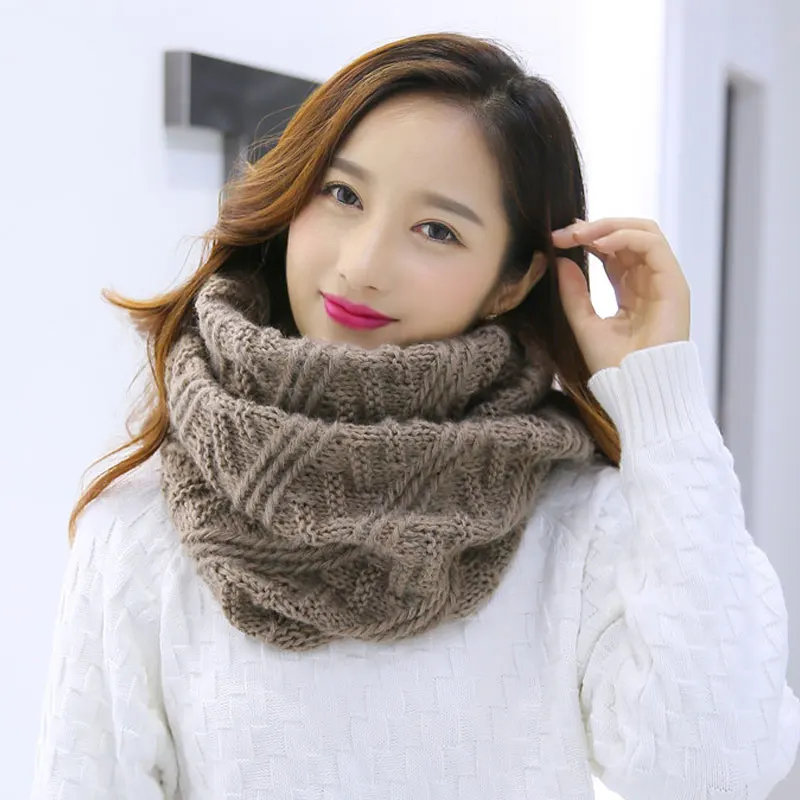Unisex Winter Soft Chunky Knit - Infinity Scarf Knit บทวิจารณ์และราคา