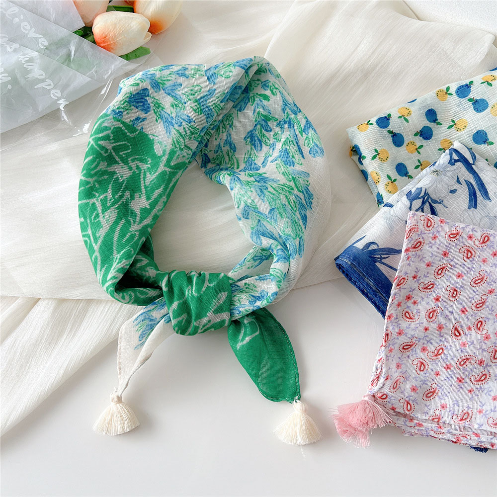 Summer Scarf Colorful Flower P - Bandana Cotton บทวิจารณ์และราคา