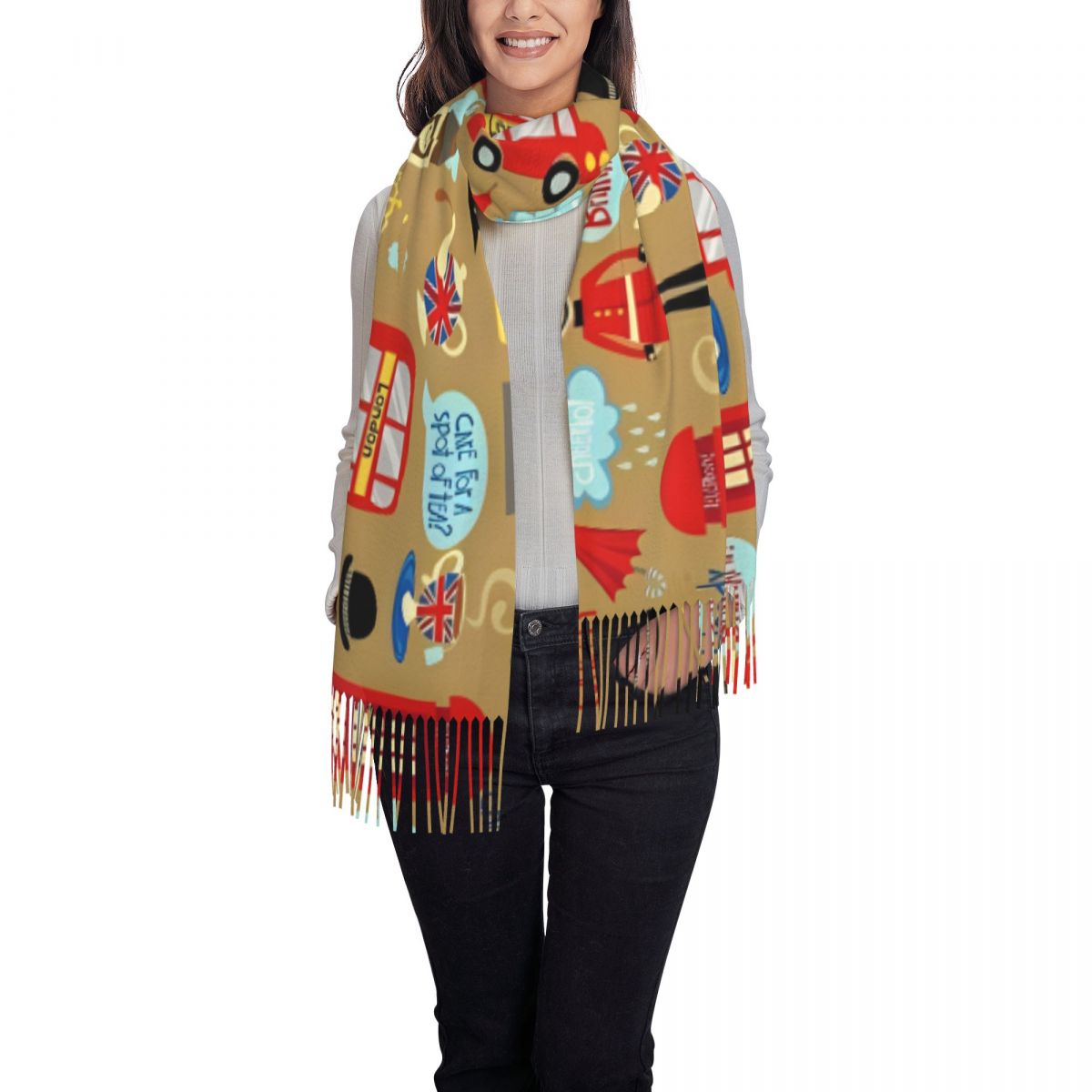Enchanted London Scarf for Wom - Pashmina Wrap Large บทวิจารณ์และราคา