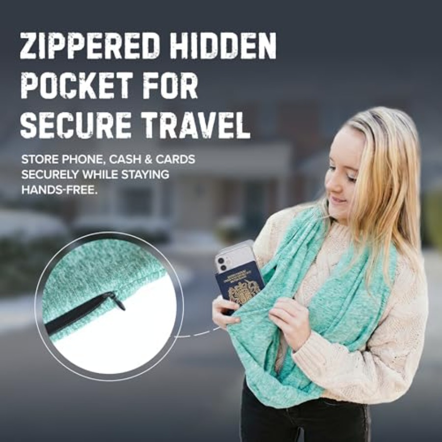 Infinity Travel Scarf Loop wit - Infinity Scarf Knit บทวิจารณ์และราคา