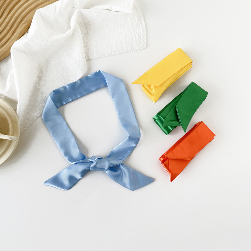 4x100cm Satin Silk Narrow Scar - Ascot Neck Scarf บทวิจารณ์และราคา