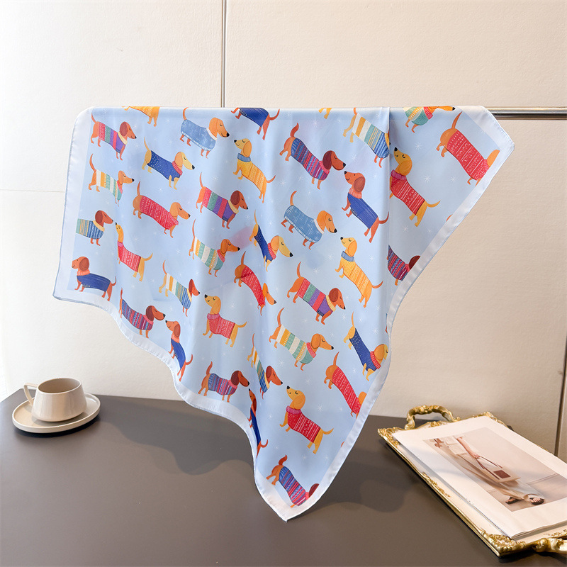 Ladies Cotton Dog Printed Squa - Bandana Cotton บทวิจารณ์และราคา