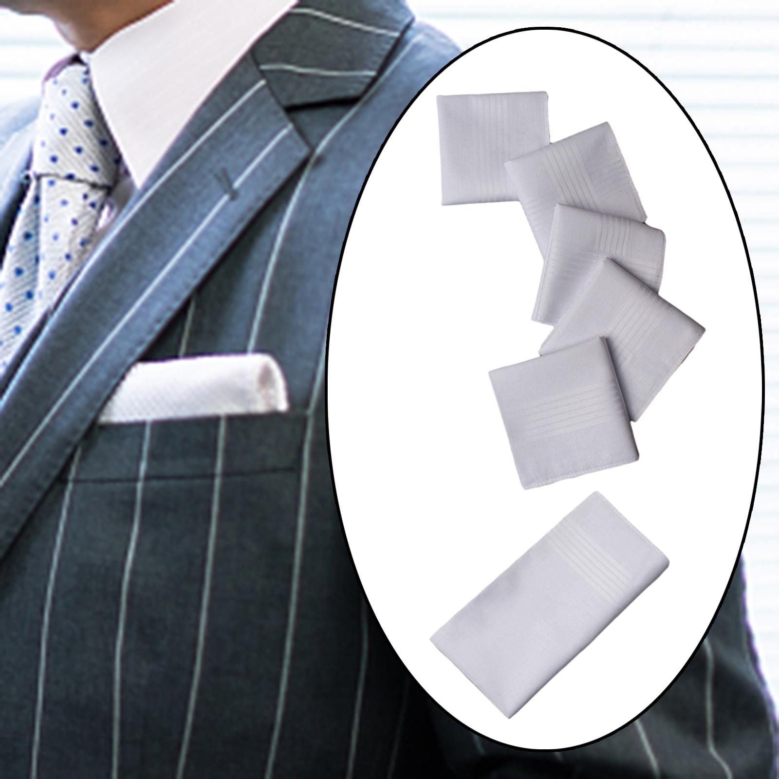 6x Mens Handkerchief Hankies G - Handkerchief Cotton Men บทวิจารณ์และราคา