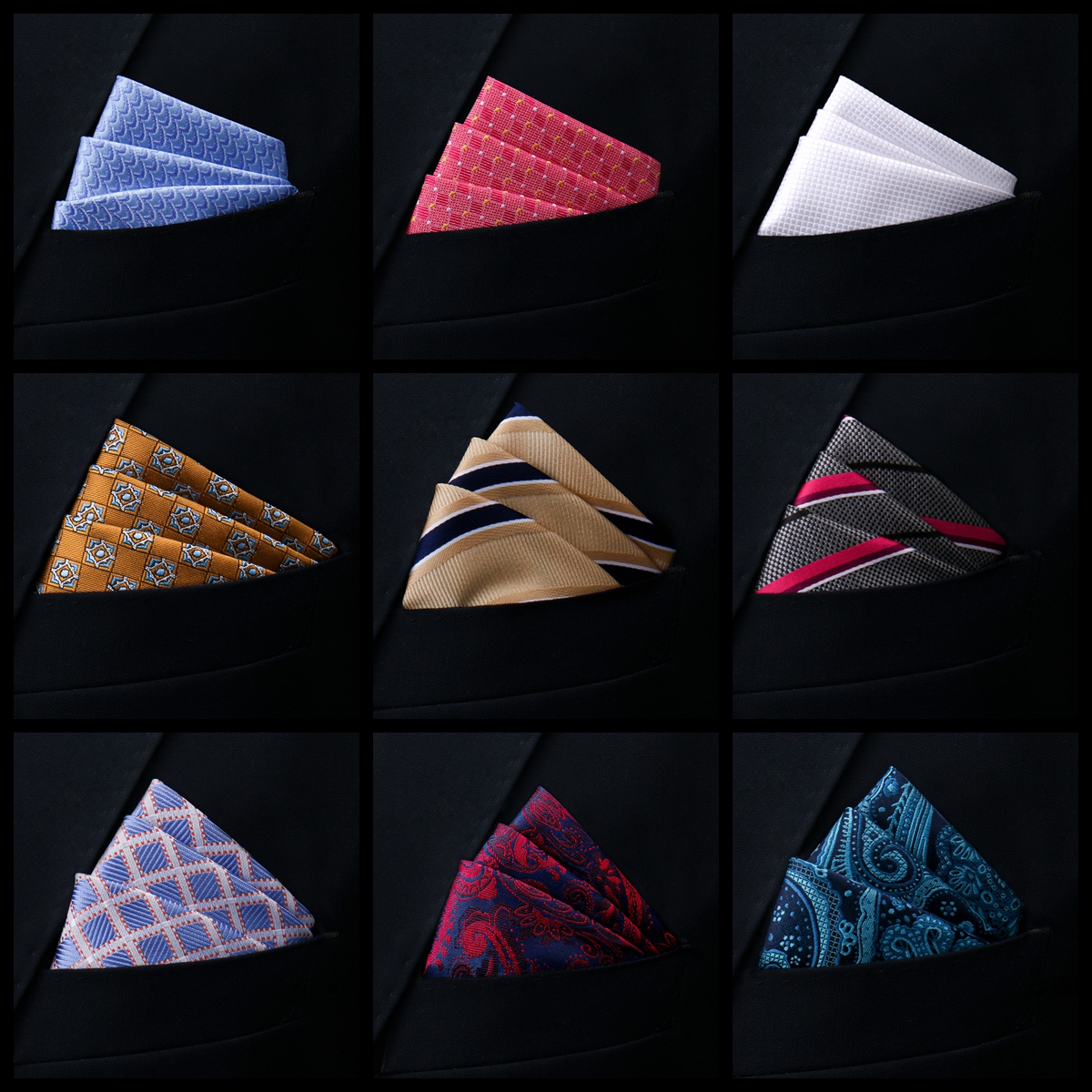 New Style Handkerchief Hot sal - Pocket Square Set บทวิจารณ์และราคา